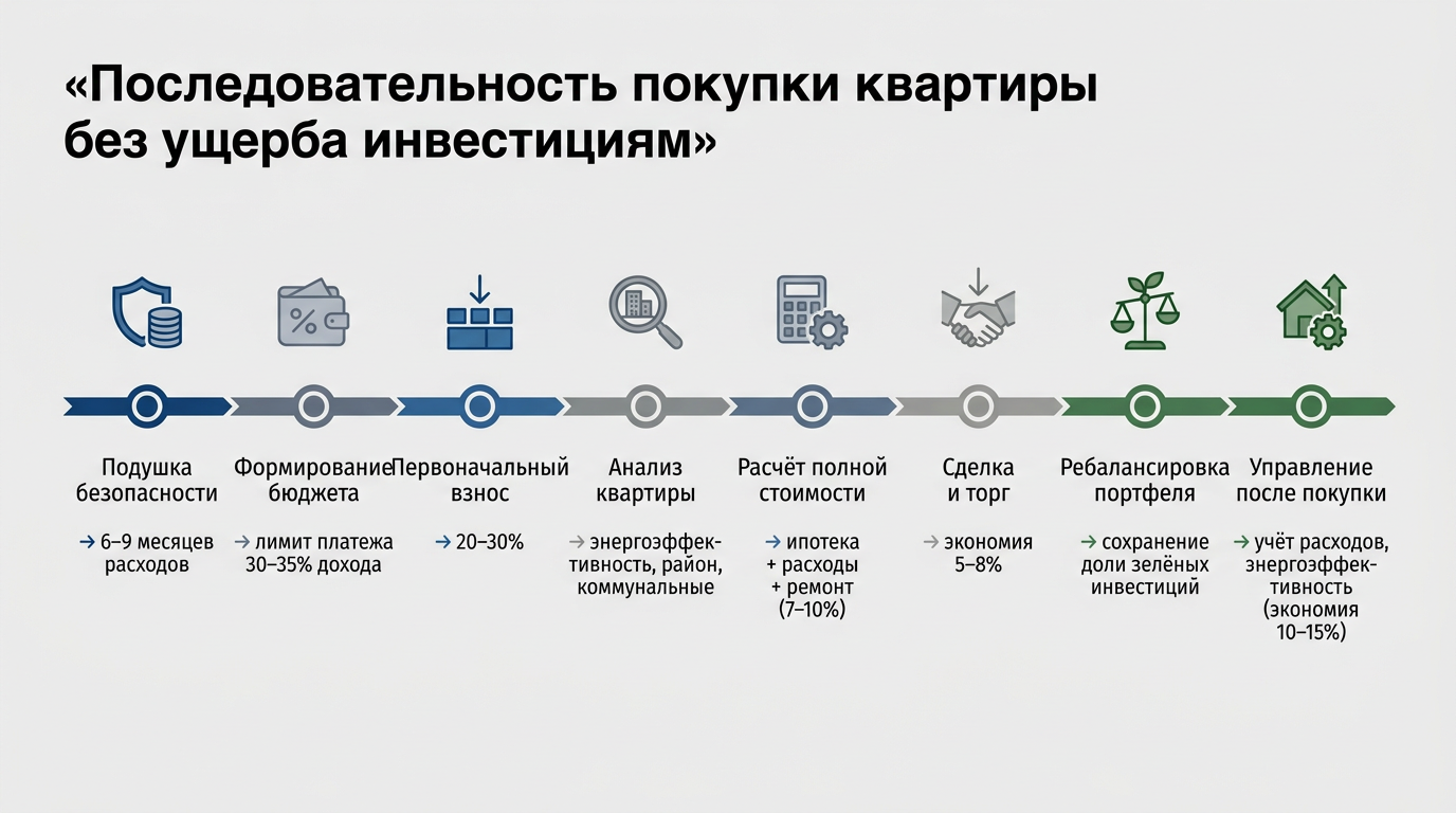 Последовательность покупки квартиры без ущерба инвестициям
